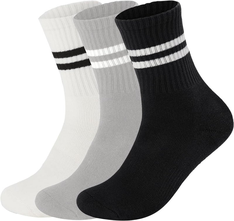 Flydo Store Pilates Grippy Socks with Grips for Women Yoga Non Slip Long Socks for Pure Barre, Ballet,Dance Workout 2-5 Pack - Image 1